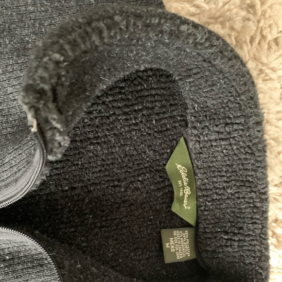 Eddie Bauer full zip heavyweight knit jacket. - Picture 3 of 5